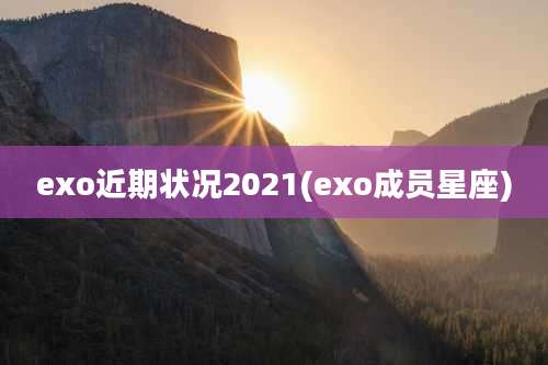 exo近期状况2021(exo成员星座)