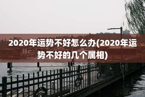 2020年运势不好怎么办(2020年运势不好的几个属相)