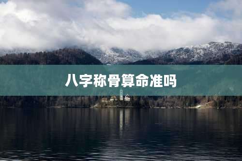 八字称骨算命准吗