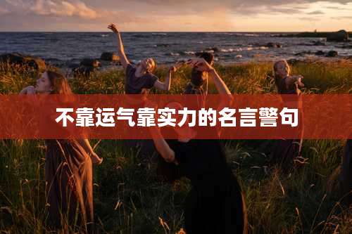 不靠运气靠实力的名言警句