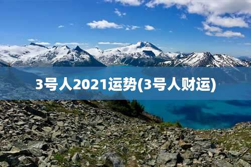 3号人2021运势(3号人财运)