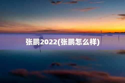 张鹏2022(张鹏怎么样)