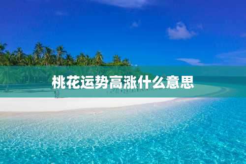 桃花运势高涨什么意思