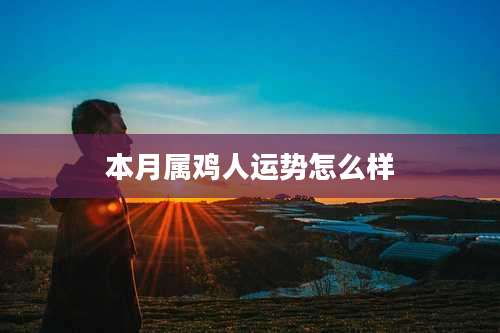 本月属鸡人运势怎么样