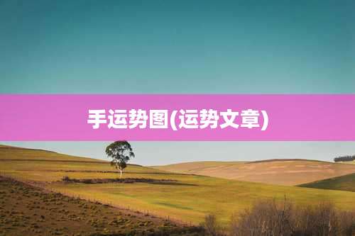 手运势图(运势文章)
