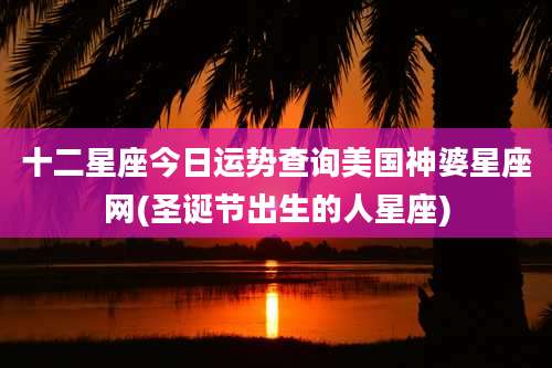 十二星座今日运势查询美国神婆星座网(圣诞节出生的人星座)