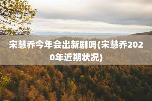 宋慧乔今年会出新剧吗(宋慧乔2020年近期状况)