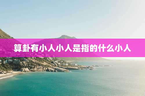 算卦有小人小人是指的什么小人