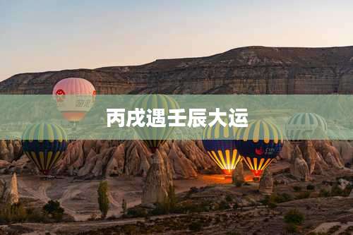 丙戌遇壬辰大运