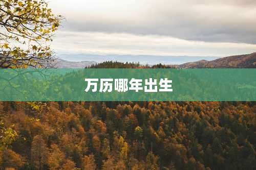 万历哪年出生