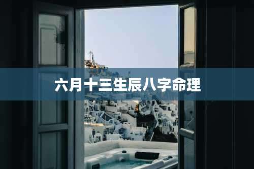 六月十三生辰八字命理