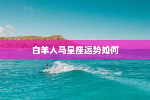 白羊人马星座运势如何