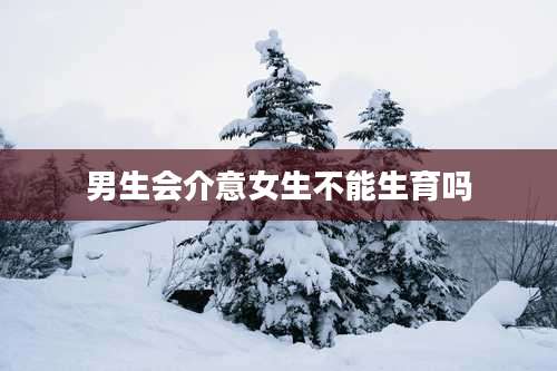 男生会介意女生不能生育吗