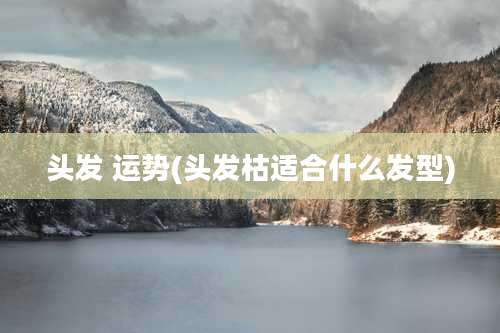 头发 运势(头发枯适合什么发型)