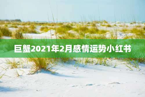 巨蟹2021年2月感情运势小红书