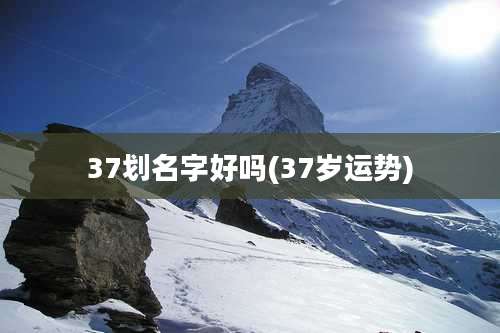 37划名字好吗(37岁运势)