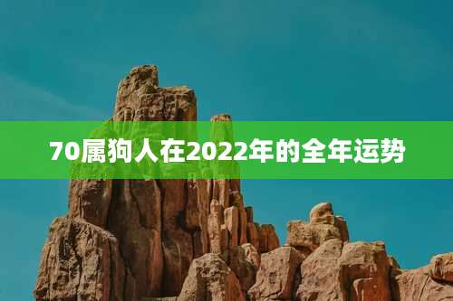 70属狗人在2022年的全年运势
