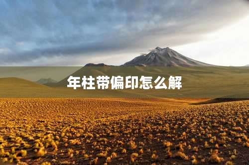 年柱带偏印怎么解