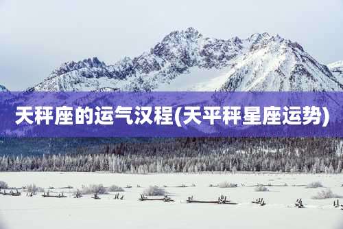 天秤座的运气汉程(天平秤星座运势)