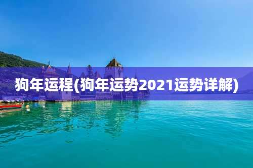 狗年运程(狗年运势2021运势详解)