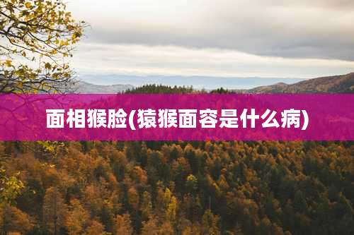 面相猴脸(猿猴面容是什么病)