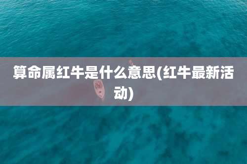 算命属红牛是什么意思(红牛最新活动)