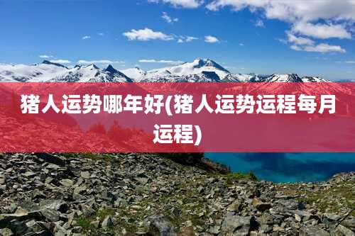 猪人运势哪年好(猪人运势运程每月运程)