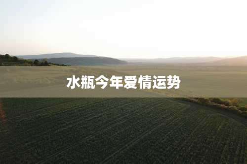 水瓶今年爱情运势