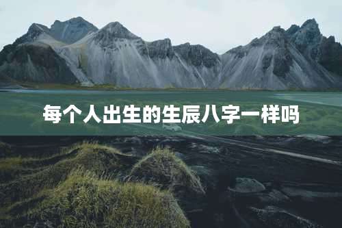 每个人出生的生辰八字一样吗