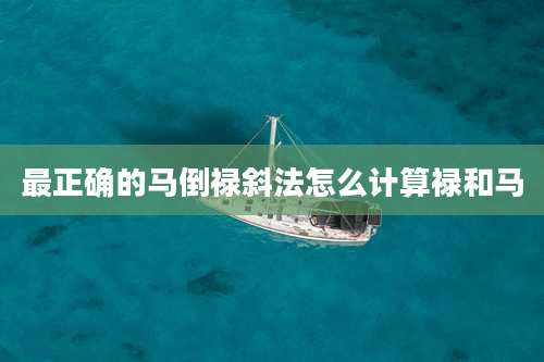 最正确的马倒禄斜法怎么计算禄和马