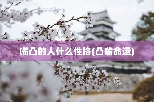 嘴凸的人什么性格(凸嘴命运)