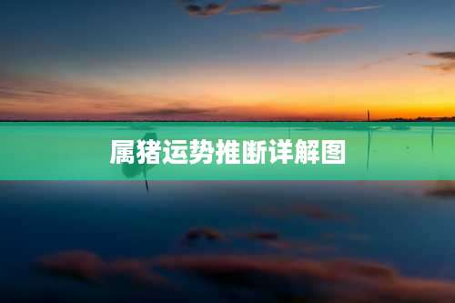 属猪运势推断详解图