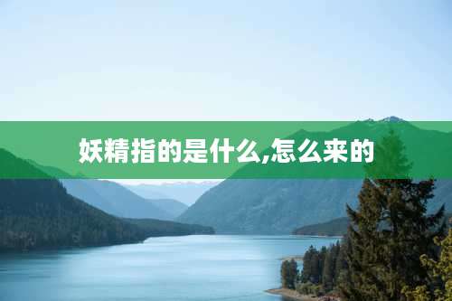 妖精指的是什么,怎么来的