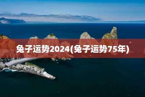 兔子运势2024(兔子运势75年)