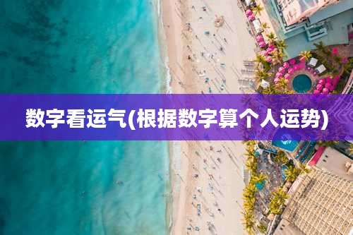 数字看运气(根据数字算个人运势)