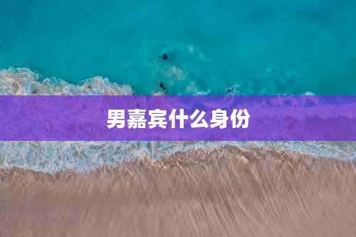 男嘉宾什么身份