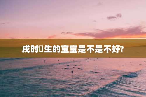 戌时岀生的宝宝是不是不好?