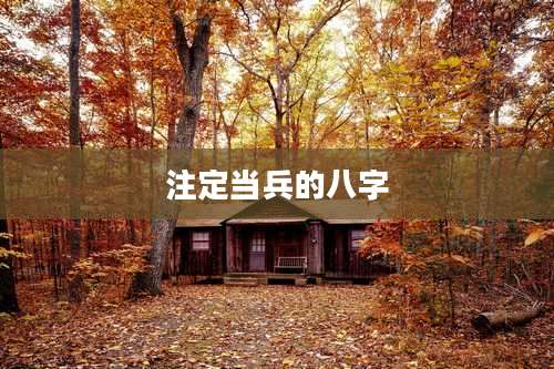 注定当兵的八字