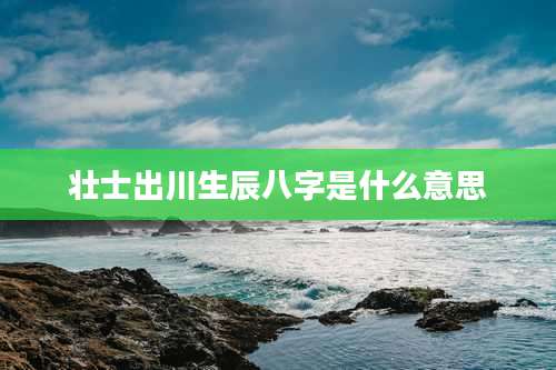 壮士出川生辰八字是什么意思