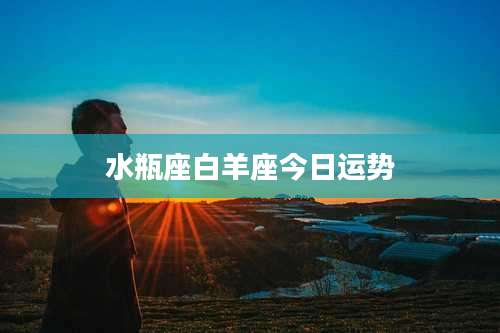 水瓶座白羊座今日运势
