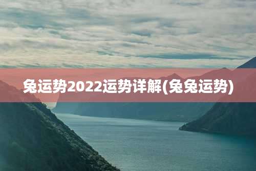 兔运势2022运势详解(兔兔运势)