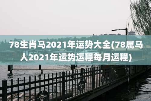 78生肖马2021年运势大全(78属马人2021年运势运程每月运程)