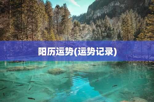 阳历运势(运势记录)