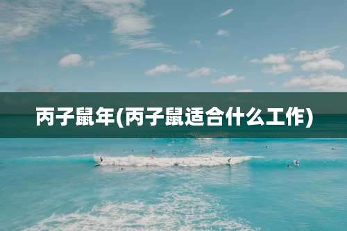 丙子鼠年(丙子鼠适合什么工作)