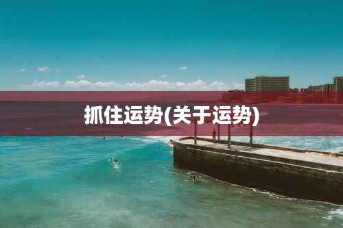 抓住运势(关于运势)