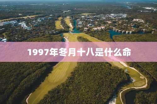 1997年冬月十八是什么命