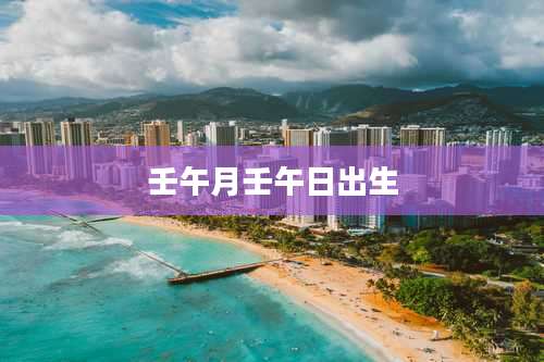 壬午月壬午日出生