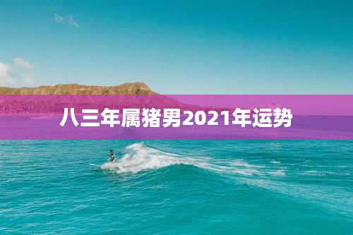 八三年属猪男2021年运势