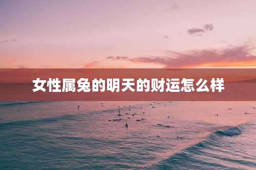 女性属兔的明天的财运怎么样