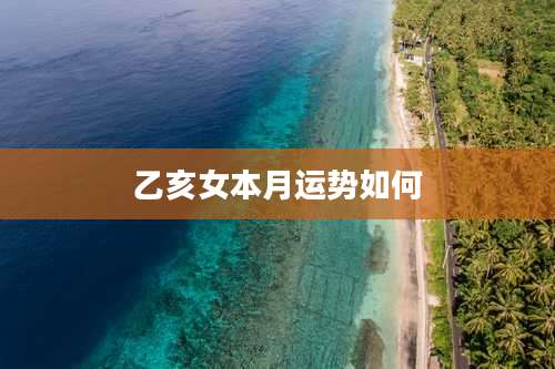 乙亥女本月运势如何